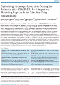 Cover page: Optimizing Hydroxychloroquine Dosing for Patients With COVID‐19: An Integrative Modeling Approach for Effective Drug Repurposing