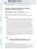 Cover page: The effects of lateral prefrontal transcranial magnetic stimulation on item memory encoding