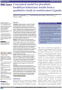 Cover page: Conceptual model for pluralistic healthcare behaviour: results from a qualitative study in southwestern Uganda.