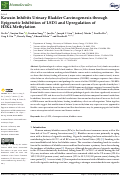 Cover page: Kawain Inhibits Urinary Bladder Carcinogenesis through Epigenetic Inhibition of LSD1 and Upregulation of H3K4 Methylation