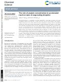 Cover page: The role of analyte concentration in accelerated reaction rates in evaporating droplets