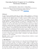 Cover page: Generating synthetic occupants for use in building performance simulation