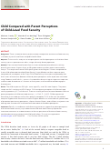 Cover page: Child Compared with Parent Perceptions of Child-Level Food Security.