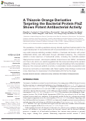 Cover page: A Thiazole Orange Derivative Targeting the Bacterial Protein FtsZ Shows Potent Antibacterial Activity