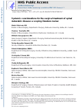 Cover page: Systemic considerations for the surgical treatment of spinal metastatic disease: a scoping literature review.