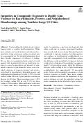 Cover page: Inequities in Community Exposure to Deadly Gun Violence by Race/Ethnicity, Poverty, and Neighborhood Disadvantage among Youth in Large US Cities.