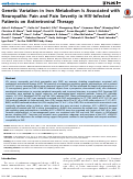 Cover page: Genetic Variation in Iron Metabolism Is Associated with Neuropathic Pain and Pain Severity in HIV-Infected Patients on Antiretroviral Therapy