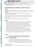 Cover page: Metabolite Measurement: Pitfalls to Avoid and Practices to Follow