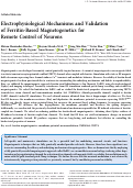 Cover page: Electrophysiological Mechanisms and Validation of Ferritin-Based Magnetogenetics for Remote Control of Neurons.