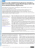 Cover page: Deletion of the Unfolded Protein Response Transducer IRE1α Is Detrimental to Aging Photoreceptors and to ER Stress-Mediated Retinal Degeneration