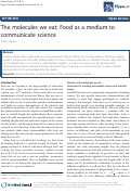 Cover page: The molecules we eat: food as a medium to communicate science