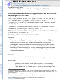 Cover page: Prevalence of obstructive sleep apnea in suicidal patients with major depressive disorder.