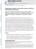 Cover page: Family history of prostate cancer and the incidence of ERG- and phosphatase and tensin homolog-defined prostate cancer.