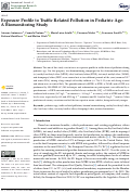 Cover page: Exposure Profile to Traffic Related Pollution in Pediatric Age: A Biomonitoring Study