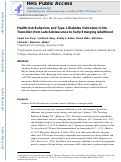 Cover page: Health-risk behaviors and type 1 diabetes outcomes in the transition from late adolescence to early emerging adulthood