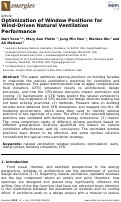 Cover page: Optimization of Window Positions for Wind-Driven Natural Ventilation Performance