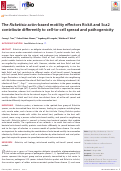 Cover page: The Rickettsia actin-based motility effectors RickA and Sca2 contribute differently to cell-to-cell spread and pathogenicity.