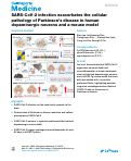 Cover page: SARS-CoV-2 infection exacerbates the cellular pathology of Parkinsons disease in human dopaminergic neurons and a mouse model.