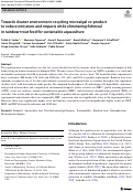 Cover page: Towards cleaner environment: recycling microalgal co-product to reduce emissions and impacts while eliminating fishmeal in rainbow trout feed for sustainable aquaculture.