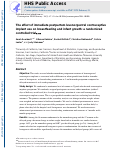 Cover page: The effect of immediate postpartum levonorgestrel contraceptive implant use on breastfeeding and infant growth: a randomized controlled trial