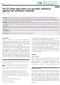 Cover page: The P value plot does not provide evidence against air pollution hazards