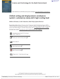 Cover page: Chilled ceiling and displacement ventilation system: Laboratory study with high cooling load