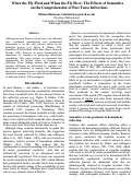 Cover page: When the fly flied and when the fly flew: the effects of semantics on the comprehension of past tense inflections