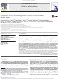 Cover page: Cumulative effects of common genetic variants on risk of sudden cardiac death