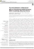 Cover page: Functionalization of Bacterial Microcompartment Shell Proteins With Covalently Attached Heme