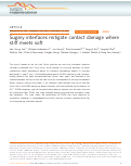 Cover page: Sugary interfaces mitigate contact damage where stiff meets soft