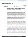 Cover page: Patterns and implications of spatial covariation in herbivore functions on resilience of coral reefs.