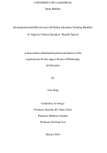 Cover page: Development And Effectiveness Of Online Intonation Training Modules To Improve Chinese Speakers’ English Speech