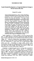 Cover page: The Odds on TODs: Transit-Oriented Development as a Congestion-Reduction Strategy in the San Francisco Bay Area