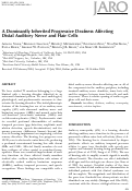 Cover page: A Dominantly Inherited Progressive Deafness Affecting Distal Auditory Nerve and Hair Cells