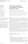 Cover page: Task-based functional neuroimaging in infants: a systematic review.