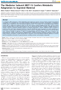 Cover page: The Mediator Subunit MDT-15 Confers Metabolic Adaptation to Ingested Material