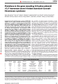 Cover page: Mutations in the gene encoding 3β- hydroxysteroid-Δ8,Δ7- isomerase cause X-linked dominant Conradi-Hünermann syndrome