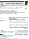 Cover page: Board-certified specialty training program in radiation oncology in a war-torn country: Challenges, solutions and outcomes