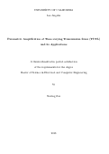 Cover page: Parametric Amplication of Time-varying Transmission Lines (TVTL) and its Applications