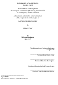 Cover page: It’s Not About That Anymore: An ecological examination of the theory-practice divide in contemporary teacher education