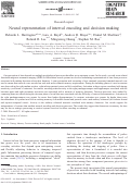 Cover page: Neural representation of interval encoding and decision making