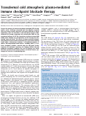 Cover page: Transdermal cold atmospheric plasma-mediated immune checkpoint blockade therapy