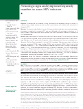 Cover page: Neurologic signs and symptoms frequently manifest in acute HIV infection.