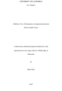 Cover page: Children’s Use of Inscriptions in Argumentation about Socioscientific Issues