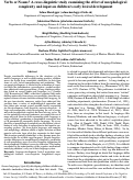 Cover page: Verbs or Nouns? A cross-linguistic study examining the effect of morphological complexity and input on children's early lexical development