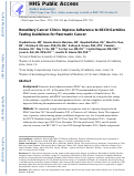 Cover page: Hereditary Cancer Clinics Improve Adherence to NCCN Germline Testing Guidelines for Pancreatic Cancer.