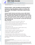 Cover page: Pharmacokinetics, safety, tolerability, and antiviral activity of dolutegravir dispersible tablets in infants and children with HIV-1 (IMPAACT P1093): results of an open-label, phase 1–2 trial