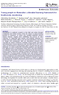 Cover page: Young people in iNaturalist: a blended learning framework for biodiversity monitoring.