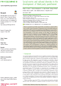 Cover page: Social norms and cultural diversity in the development of third-party punishment