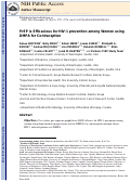 Cover page: Preexposure prophylaxis is efficacious for HIV-1 prevention among women using depot medroxyprogesterone acetate for contraception